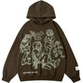 thumbnail image 1 of Women's Rhinestone Spider Hoodie Y2K Full Zip Up Over Face vintage Jacket Pullover Aesthetics Oversized Sweatshirt, 1 of 3