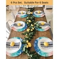 thumbnail image 4 of 15 Inch Round Placemats Set of 4, Blue Teal Pink Ombre Coastal Non Slip Heat Insulation PP Table Mats, Nautical Beach Starfish Coral Summer Washable Place Mats for Kitchen Dining Party Table Decor, 4 of 7