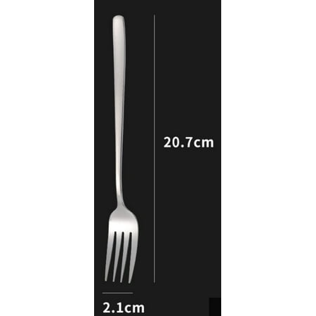 

New Style Stainless Steel Tableware Long Handle Korean Fork Spoon Dessert Stirring Home Dining Spoon