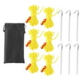 thumbnail image 2 of LOVIVER Corde de Tente Réfléchissante Haute Résistance avec Tendeur à 2 Trous, Corde de Camping 4m pour Jaune, 2 of 8
