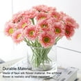 thumbnail image 4 of 10 Pieces Artificial Flower Gerbera Fake Plants Simulation Looking No Odor for Christmas Garden Office Wedding White, 4 of 10