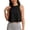 Black, variant on Lightweight Loose Fit Yoga Cover Up Sleeveless Tank Top For Workout And Wear Soft Camisole Sleeveless