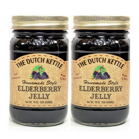The Dutch Kettle Amish Homemade Style Elderberry Jelly 2 - 19 Oz