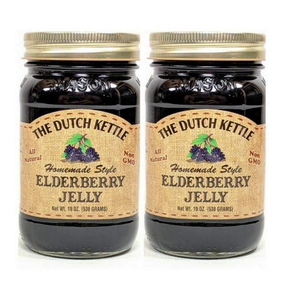 The Dutch Kettle Amish Homemade Style Elderberry Jelly 2 - 19 Oz