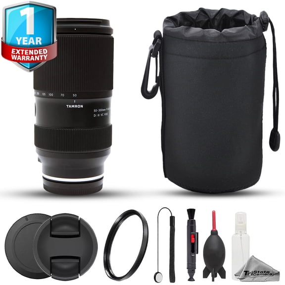 Tamron 50-300mm f/4.5-6.3 Di III VC VXD Lens - 7pc Care Kit   1 Yr Warranty