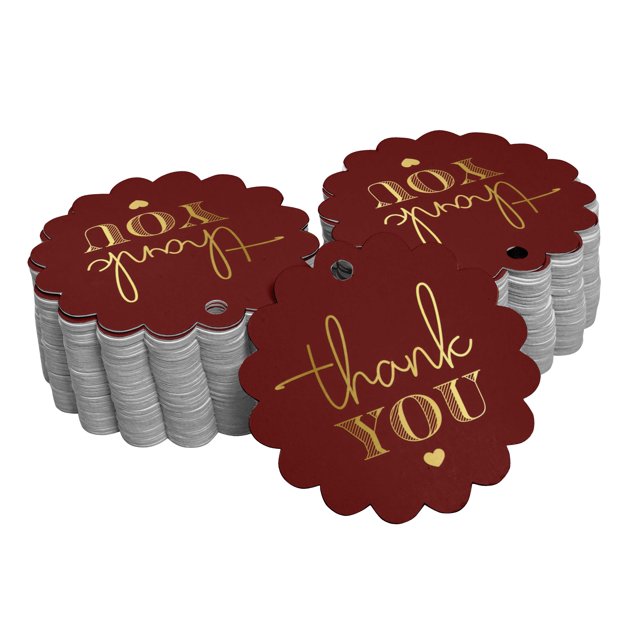 Inkdotpot Gold Foil Paper Hang Tags Thank You Bridal Shower Favor Tags 50 Pieces