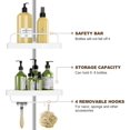 Corner Shower Caddy Tension Pole Rust Proof 4Tier Shampoo Storage