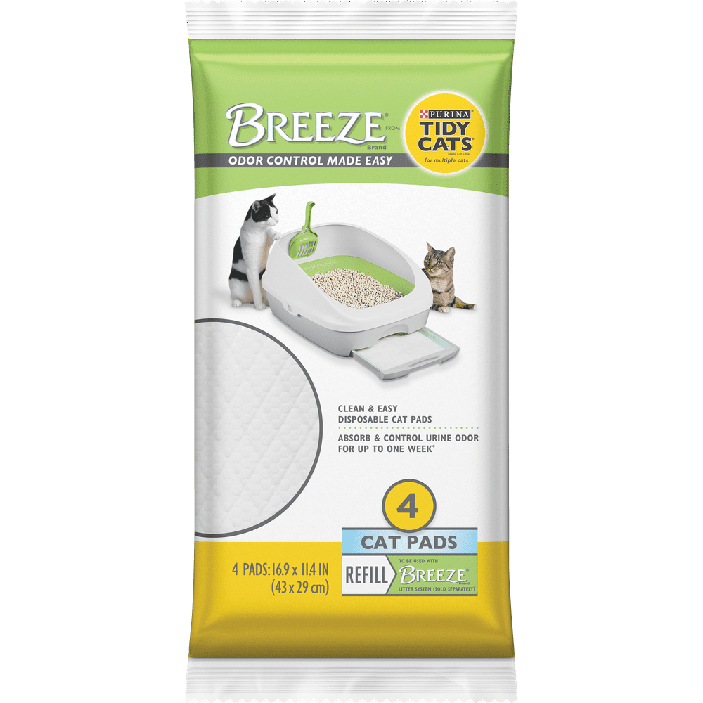 Purina Tidy Cats Cat Pads, BREEZE Refill Pack, 4 ct. Pouch Walmart