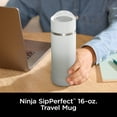 thumbnail image 2 of Taza de viaje Ninja Sip Perfect 473 ml de acero inoxidable blanca, 2 of 7
