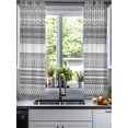 thumbnail image 2 of Grey White Boho Sheer Curtains 39 Inch Length 2 Panels Set for Living Room/Bedroom, Vintage Ethnic Tribe Abstract Art Kitchen Curtains Grommet Semi-Sheer Curtains Drapes Window Treatments 27.5"x39"x2, 2 of 7