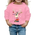 thumbnail image 1 of Wdgfv Chandail à Manches Longues à Col Rond pour Filles, Haut à Enfiler Décontracté, Motif de Vacances, Doux et Confortable, Vêtements pour Enfants, Rose, 6-7 Ans, 1 of 4