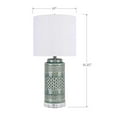 thumbnail image 4 of 21" Soft Teal Ceramic Table Lamp w/ Cylindrical Base & Off-White Linen Shade (Set of 2), 4 of 4