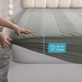 thumbnail image 2 of Ntbay Quilted 100% Waterproof Mattress Protector, Ultra Soft and Breathable Fitted Mattress Pad Cover with Deep Pocket, King Size, Smoke Gray, 2 of 5