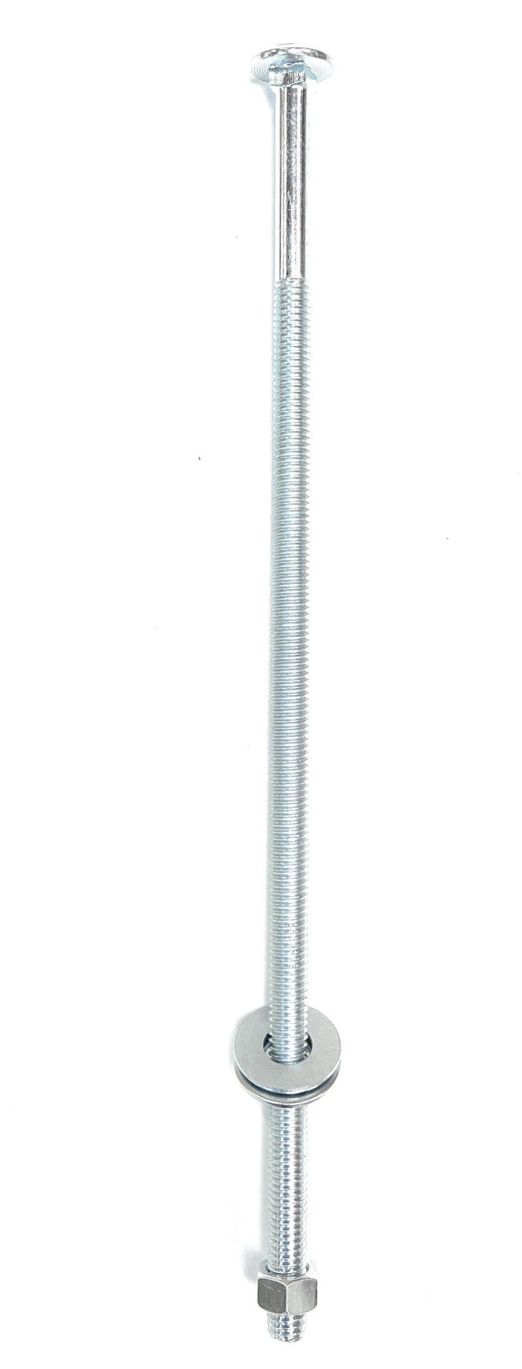 Onestock 3/8" x 10" Threaded Steel Carriage Bolts with Nuts & Washers, 12 per Pack
