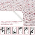 thumbnail image 5 of Viviland Kids Twin Sheet Set - Girls Light Pink Twin Sheet Set - Twin Microfiber Fitted Sheet (15" deep Pocket) Flat Sheet for Girls - Floral Kids Sheet Ballet Girl Printed, 5 of 7