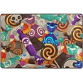 thumbnail image 4 of SKYSONIC 72x48in Halloween Candies Area Rug, Skull Sweet Non-Slip Floor Carpet for Indoor Living Dining Room and Bedroom Area, 4 of 7