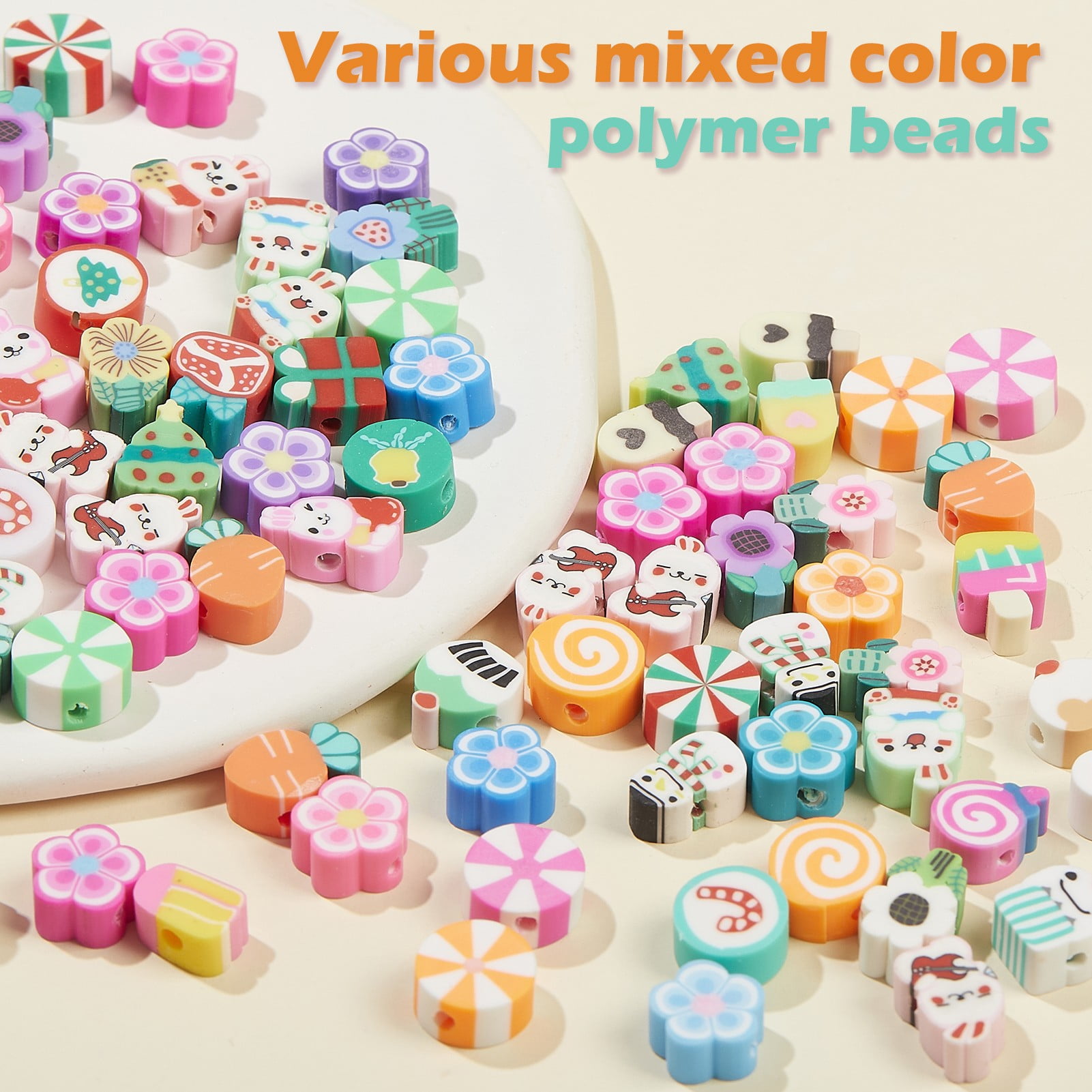 OCARDI Friendship Bracelet Making Kit,Clay Beads&Glass Seed Beads with Charms Pendant for Fun,Boys and Girls,Child,Age 6+