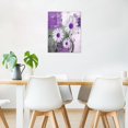 thumbnail image 4 of Farmhouse Floral Canvas Wall Art Purple Daisy Flower and Butterfly Wall Art for Living Room, Modern Abstract Geometric Grey and White Framed Wall Art for Bathroom Bedroom, 12x16 Inches, 4 of 6