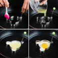 thumbnail image 4 of Fried egg molds, Pancake mold Maker with Handle for Kids, Mold Non Stick for Griddle Pan 5pcs, 4 of 5