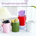 thumbnail image 3 of ZNNT Vintage Metal Pen Holder Large Capacity Desk Organizer for Office Pens Pencils Makeup Brushes Rust-Proof Iron Bucket with Handles -Clearance-Pen Holder, 3 of 5