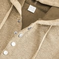 thumbnail image 3 of Qiyinn Men's Solid Color Pullover Hooded Sweatshirt Long Sleeve Drawstring Hood Kangaroo Pocket Casual Loose Fit for Sports Daily Wear, 3 of 7