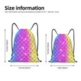 thumbnail image 2 of Xecao Rainbow Scales2 Pattern Sports Drawstring Backpack - String Swim Gym Bag with Wet Proof Pocket for Women&Men-Medium, 2 of 6
