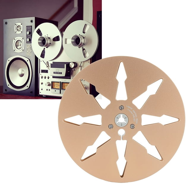 1/4 7 Inch Empty Reel Tape, 8 Holes Aluminum Alloy Open Reel Sound Tape Empty Reel for Reel to Reel for Studer, Stable and Rugged