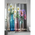 thumbnail image 5 of Fsddascl Spring Floral Shower Curtain Set - 72" x 78" Washable Bathtub Curtain with 12 Hooks, White Daisy Vintage Flowers Wooden Waterproof Fabric Stall Shower Curtains for Bathroom/Bathtub Décor, 5 of 6