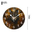 thumbnail image 2 of 14 Inch Wall Clock Battery Operated Silent Clock Decorative for Office, Kitchen, Outdoor, Living Room，Wolf Animals Amazing, 2 of 4