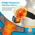 thumbnail image 3 of Heated Shoulder Wrap with Remote Controller, Heated Shoulder Brace Shoulder Massager with 4 Motors Vibration, Cordless Shoulder Heating Pad with 5 Heat, Fit Left Right, 3 of 10