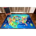thumbnail image 3 of Furnish My Place Indoor Area Rug for kids - 3 ft. 3 in. x 6 ft. 6 in., Multicolor, USA Map Rug with Jute Backing, 3 of 9