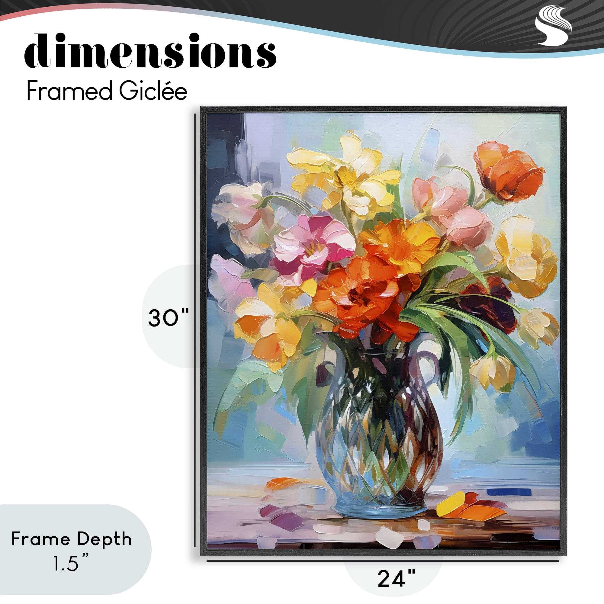 Stupell Industries Dreamy Bouquet of Vibrant Blooms Black Framed Giclee Art, design by Creative Studio