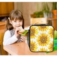 thumbnail image 6 of Square Lunch Bag 10.5*3.5*9.5 Inches Cooler Bag Lunch Bag Insulation Portable Durable Fashion Sunflower Seamless, 6 of 6