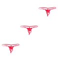 thumbnail image 1 of maskred Sous-vêtements Ouverts avant Respirants Short String Étui Rouge 3Set, 1 of 6