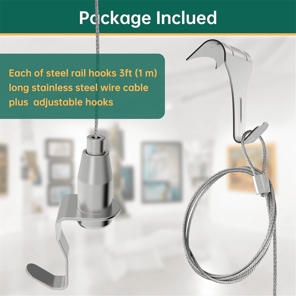 16 Pcs Picture Rail Hanging System,Picture Hooks Molding Hangers