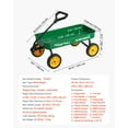 thumbnail image 2 of VEVOR Pull-Along Wagon for Kids, 39 inch Toddler Wagons, Supports up to 176 lbs, All-Terrain Wagons with Handle, Utility Wagon Cart Birthday Present for Kids Gardening Beach Camping, Green, 2 of 9