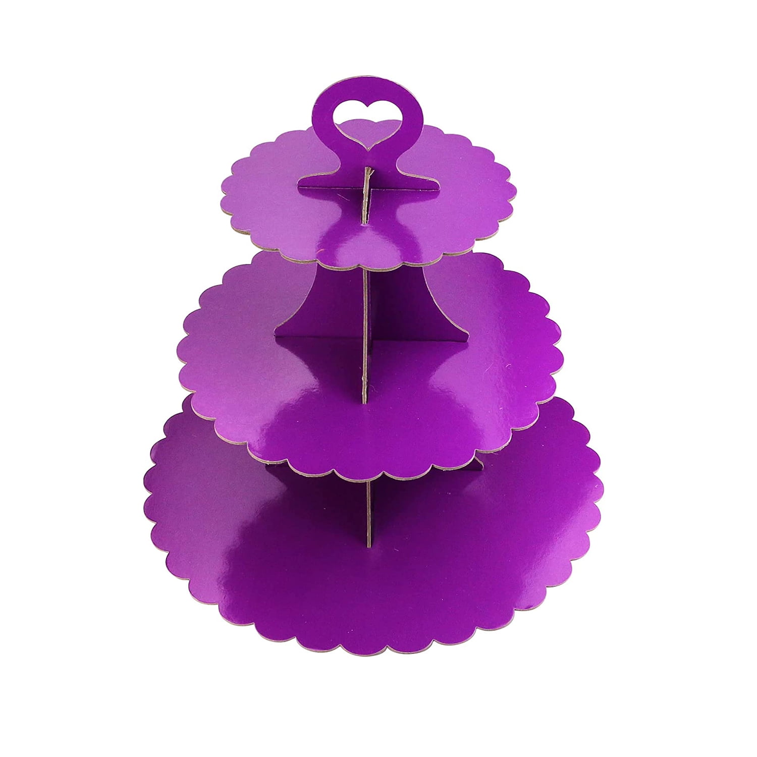 Cardboard Cupcake Stand, Round Dessert Tree Display Tower, 3Tier