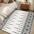 thumbnail image 4 of Area Rugs 2.7'x5', Black White Boho Carpet for Living Room Bedroom Dining Room, Vintage Ethnic Tribe Abstract Art Retro Throw Kitchen Rugs Non Slip Washable Rectangle Indoor Outdoor Rugs, 4 of 8