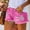 *Hot Pink, variant on Binmer Women's High Waisted Distressed Jeans Short with Frayed Hem ,Casual Summer Denim Shorts with Pockets Hot Pink,Women's Plus L