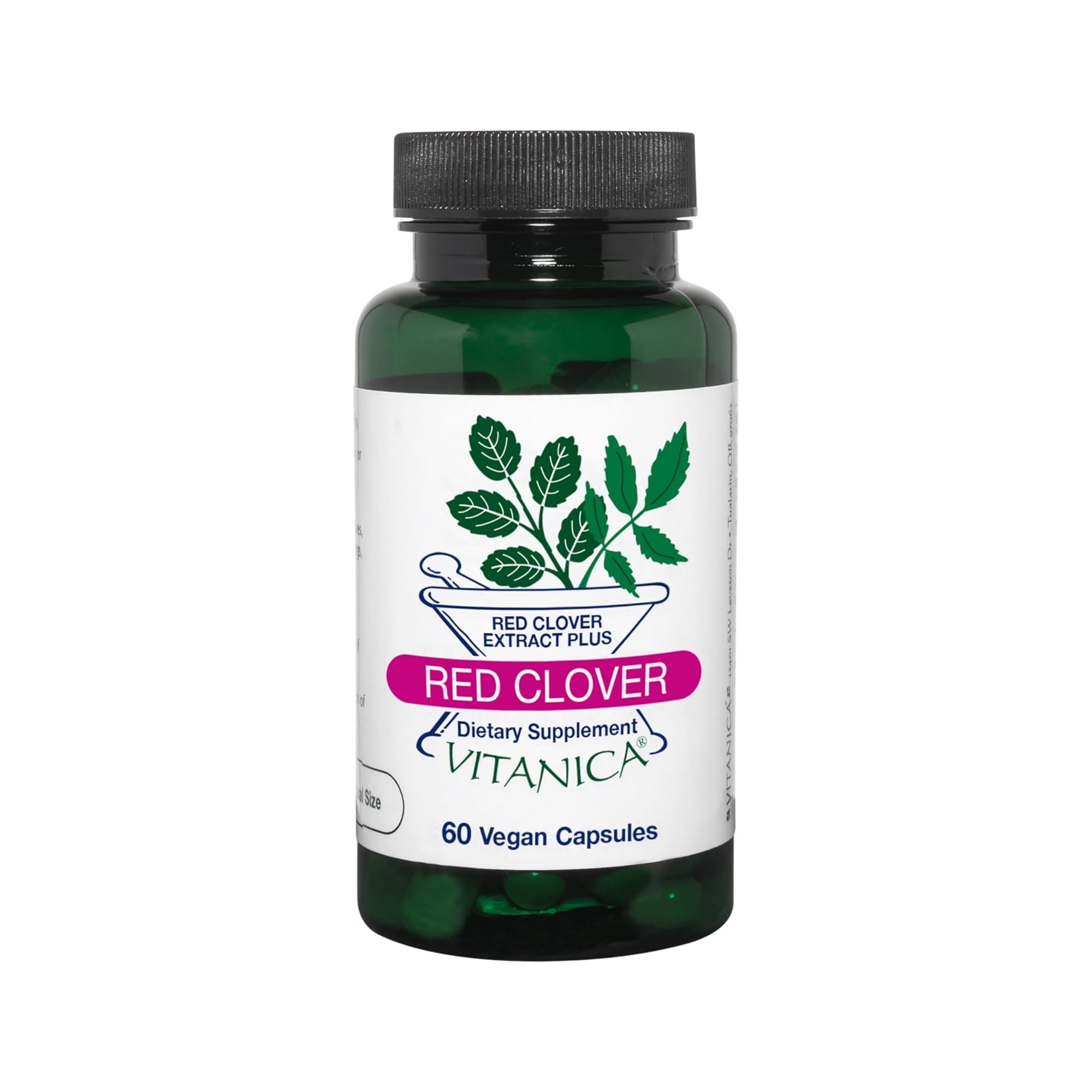 Vitanica Red Clover Blossom and Leaf Extract 500mg with 8% Isoflavones, Plus 175mg Blossoms, Menopause Relief Support for Women, 2 Month Supply, Non-GMO, Gluten Free, Vegan Supplement, 60 Capsules