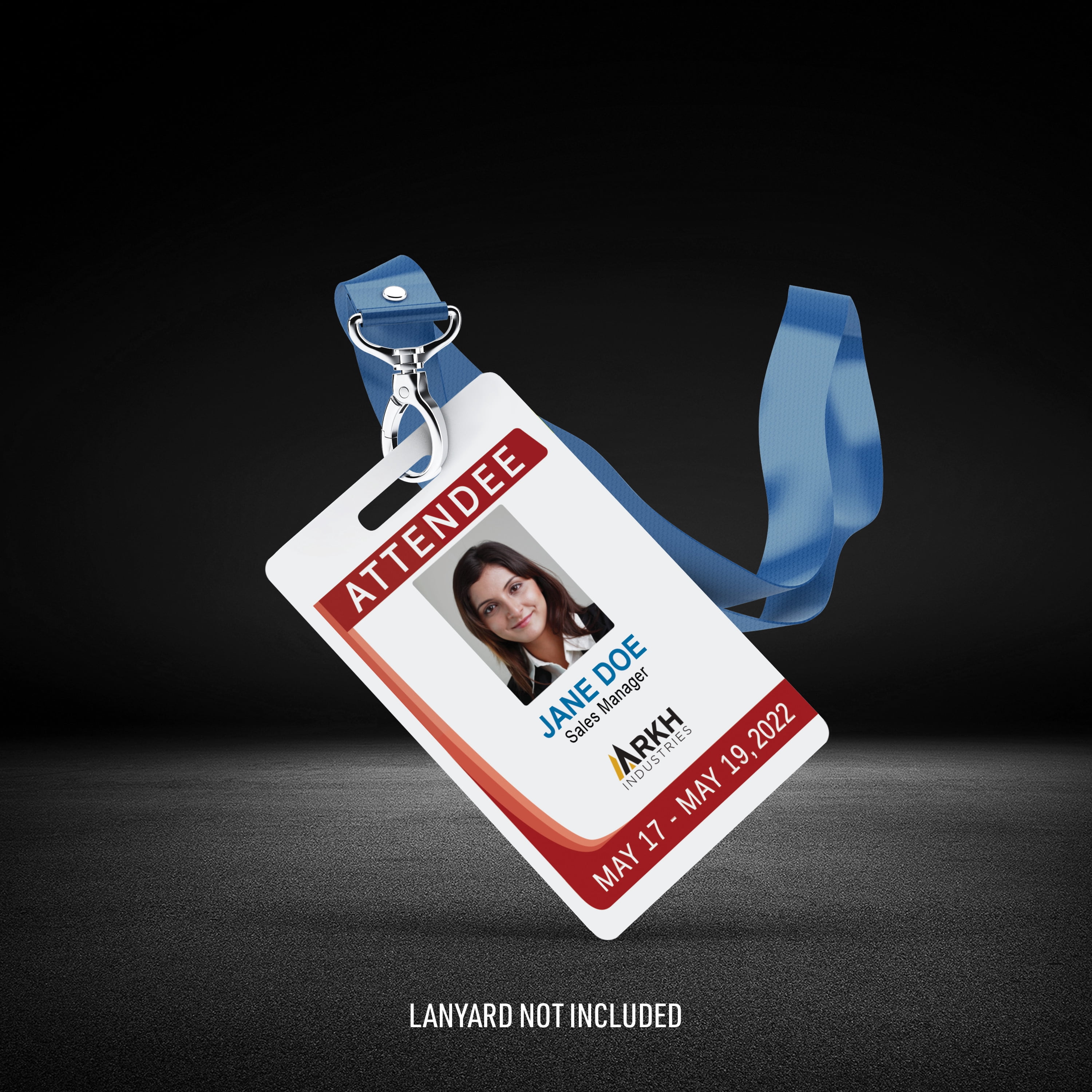 Avery Tall  ID Badges for Lanyards, 80ct, 3.375" x 2.125" (61612)