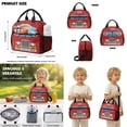 thumbnail image 5 of Kuiaobaty Cartoon Fire Truck Print Backpack and Lunch Bag Set for Boys Multi Pockets Backpack and Pencil Case with Zipper Insulated Lunch Box with Pencil Pouch for Travel Camping, 5 of 7