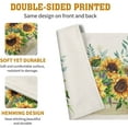 thumbnail image 2 of Sunflower Placemats Set of 4 Spring Summer Yellow Floral Linen Heat Resistant Table Mats 12x18 Inch Sunflowers with Eucalyptus Leaves Print Placemats for Party Kitchen Dining Decoration, 2 of 6