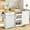 White, variant on Haverchair 39.7" Kitchen Island with Drop Leaf and Storage Cabinet, Mobile Kitchen Rolling Bar Cart with Trash Can Cabinet and Drawer, Modern Island Table for Kitchen with Spice Rack and Towel Rack