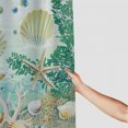 thumbnail image 3 of Creowell  Nautical Coastal Shower Curtain Beach Seashell Starfish Marine Life Bathroom Shower Curtains for Bathtub Ocean Shell Coral Waterproof Polyester Fabric Shower Curtain with Hooks White, 3 of 7