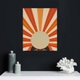 thumbnail image 4 of ONETECH Framed Wall Art Print Set Geometric Shining Sun with Multicolor Rays of Light Astronomy & Space Sky Illustrations Modern Art Mid-Century for Living Room, Bedroom, Office, 4 of 4