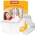 thumbnail image 1 of Giupre Tiras para Colgar Cuadros - 24 Pares (48 Tiras) Adhesivos para Pared para Colgar Cuadros en la Pared sin Clavos Colgadores Adhesivos para Cuadros Resistentes sin Daños, 1 of 5