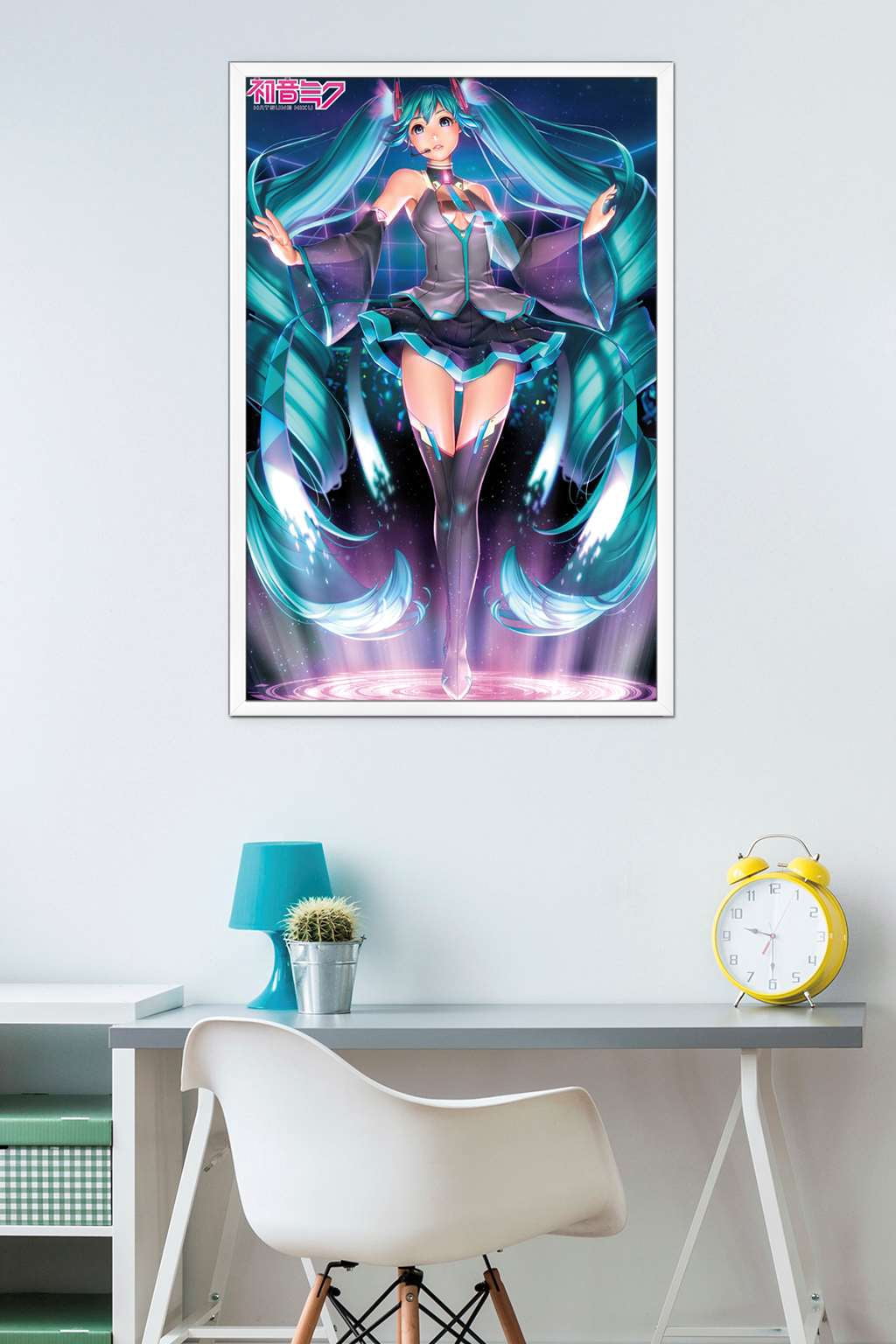 Hatsune Miku - Projection Wall Poster, 22.375" x 34", Framed