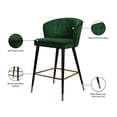 thumbnail image 4 of Meridian Furniture Cassie 28"H Velvet Counter Stool in Green (Set of 2), 4 of 5
