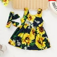 thumbnail image 4 of Adeawade Baby Girl Dresses Summer Dress Sleeveless Cartoon Floral Graphic Crewneck Flower Dresses Adorable Playsuit Size 6-12 Months Yellow, 4 of 8
